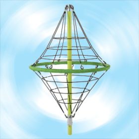 Scară de cățărat din frânghie cu plasă de diamant Scară de cățărat din frânghie cu plasă de diamant