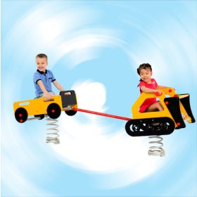 Joc pe arc cu scaun buldozer cu remorcă pentru două persoane   Joc pe arc cu scaun buldozer cu remorcă pentru două persoane