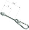Balama pentru leagăn cu carabină TYPE O 160 mm