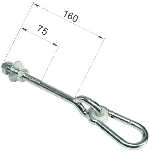 Balama pentru leagăn cu carabină TYPE O 160 mm